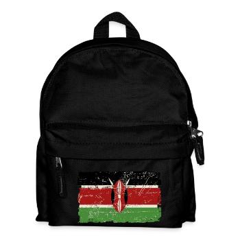 Kenya Vintage Flag - Kids' Backpack - black - Front
