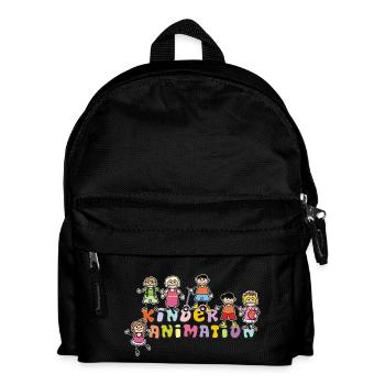 Vom Grafik Designer--- Kinderanimation - Kinder Rucksack - Schwarz - Vorne