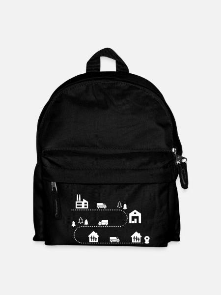 Logistik - Kinder Rucksack - Schwarz