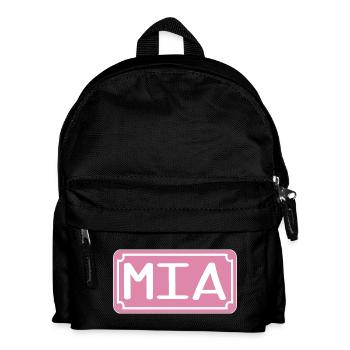 VORNAME MIA MÄDCHENNAME - Kinder Rucksack - Schwarz - Vorne
