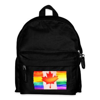 Kanada Flagge LGBTQ - Kinder Rucksack - Schwarz - Vorne