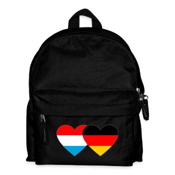 Luxembourg Allemagne Flag Heart - Sac à dos Enfant - noir - Devant