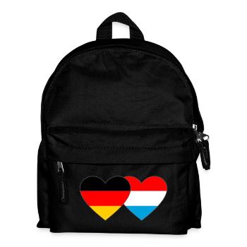 Allemagne Luxembourg Drapeau Coeur - Sac à dos Enfant - noir - Devant