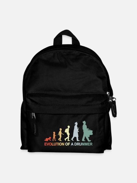 Vintage Trommelspieler Evolution - Kinder Rucksack - Schwarz