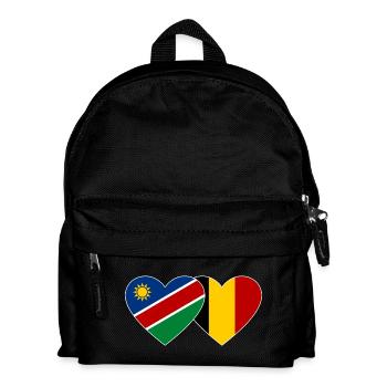 Namibie Belgique Flag Coeur - Sac à dos Enfant - noir - Devant
