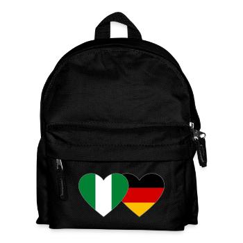 Drapeau du Nigeria Allemagne Coeur - Sac à dos Enfant - noir - Devant