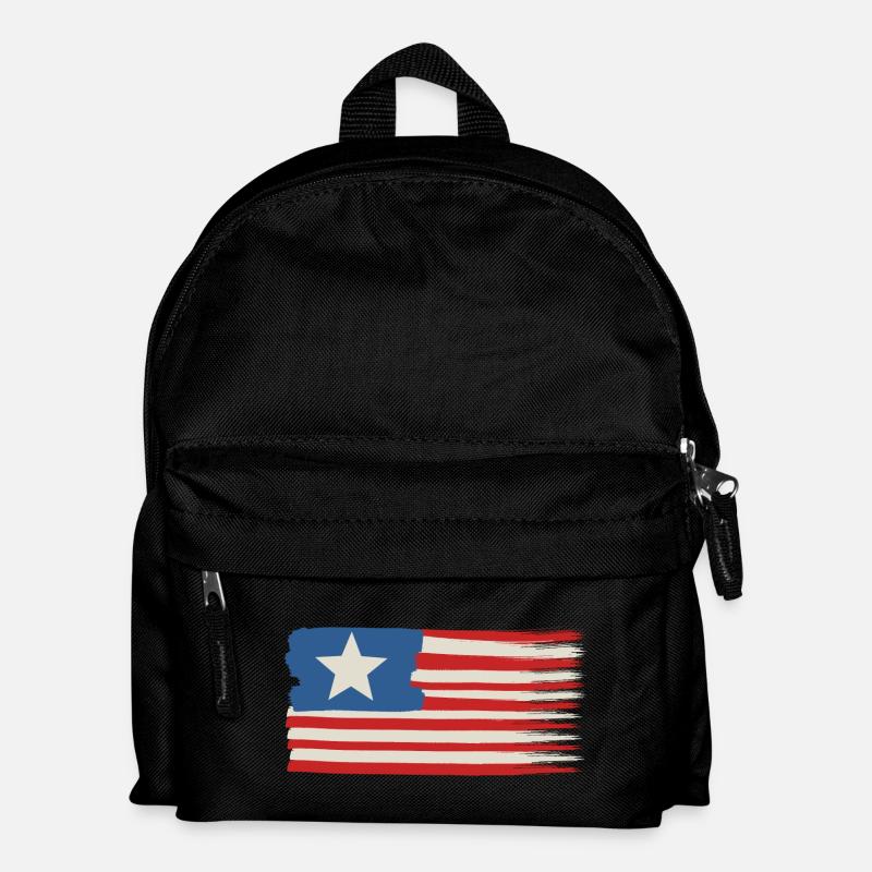 Une étoile Drapeau des États-Unis - Sac à dos Enfant - noir