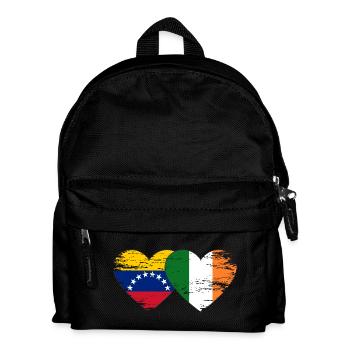 Venezuela Ireland Hearts Collage - Kids' Backpack - black - Front
