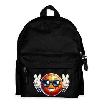 Basketball Peace - Kinder Rucksack - Schwarz - Vorne