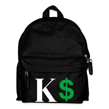 Letter k dollar - Kids' Backpack - black - Front