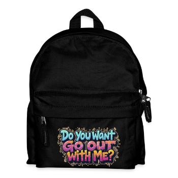 Do you want to go out with me - Kids' Backpack - black - Front