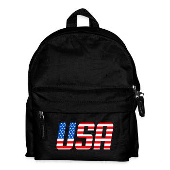 USA Flag of Stars and Stripes - Kids' Backpack - black - Front