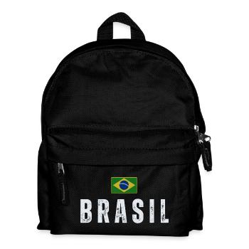 I love Brazil, Brazilian pride - Kids' Backpack - black - Front