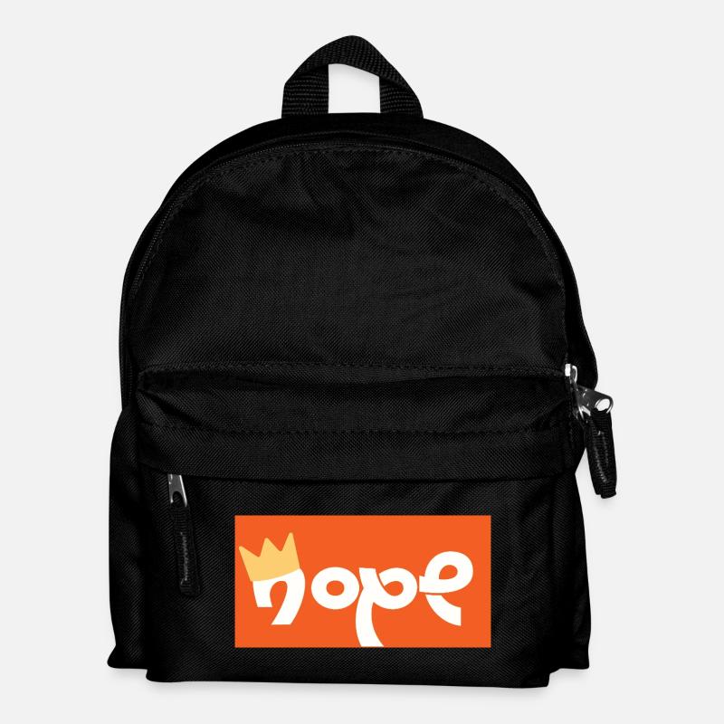 Nope Kranz Fröhliches Logo - Kinder Rucksack - Schwarz