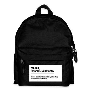 Mama wie im duden witziges Shirt als Geschenk - Kinder Rucksack - Schwarz - Vorne