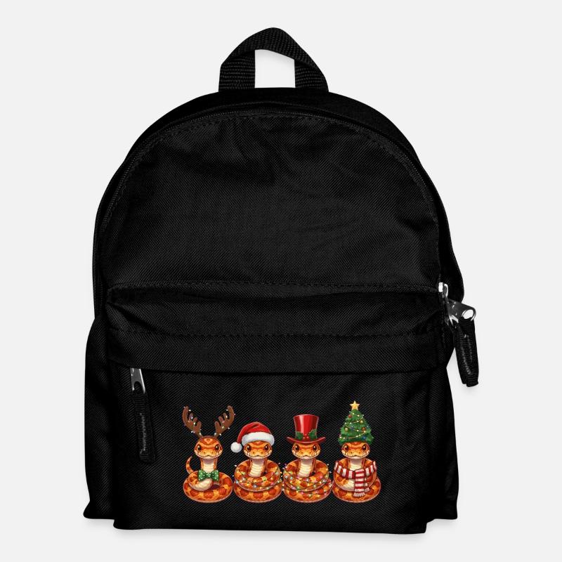 Kornnatter Weihnachtsmann Weihnachtsbeleuchtung  - Kinder Rucksack - Schwarz