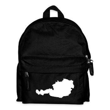 Österreich Kontur-Design auf Textilien - Kinder Rucksack - Schwarz - Vorne