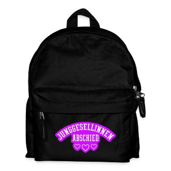 Junggesellinnenabschied Herz Mädels - Kinder Rucksack - Schwarz - Vorne