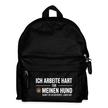 Hard work for my dog - Kids' Backpack - black - Front