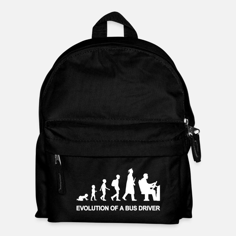 Evolution Of A Bus Driver - Kids' Backpack - black