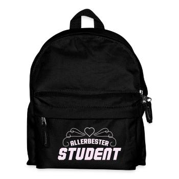 Allerbester Student Retro Badge - Kinder Rucksack - Schwarz - Vorne