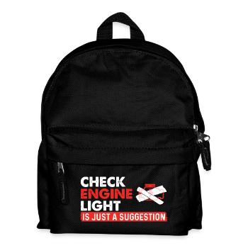 Check Engine Light Suggestion Racing Car - Kids' Backpack - black - Front