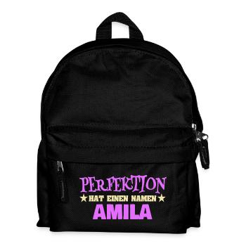 Frauenname Amila - Kinder Rucksack - Schwarz - Vorne