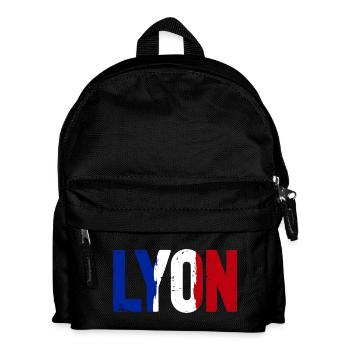 Lyon Frankreich - Kinder Rucksack - Schwarz - Vorne