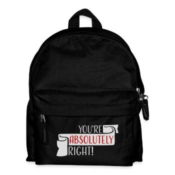 Tu as tout à fait raison, logo drôle d’IA sarcastique - Sac à dos Enfant - noir - Devant