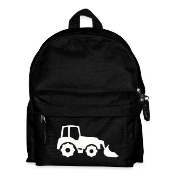 Chargeuse avant Silhouette de Tracteur - Sac à dos Enfant - noir - Devant