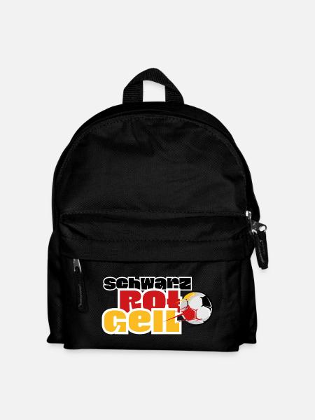 Fußball Motiv für die WM - Kinder Rucksack - Schwarz