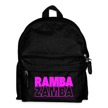 Ramba Zamba Neon Typography - Kids' Backpack - black - Front