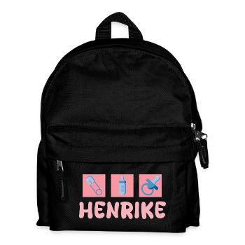 Geschenk für Henrike - Kinder Rucksack - Schwarz - Vorne
