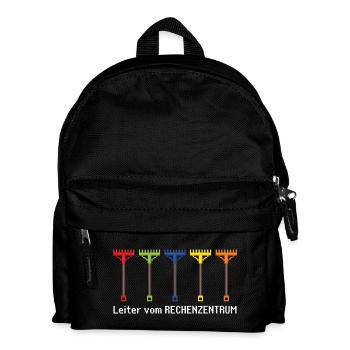 keine Zeit das Rechenzentrum ruft Gartenoutfit - Kinder Rucksack - Schwarz - Vorne