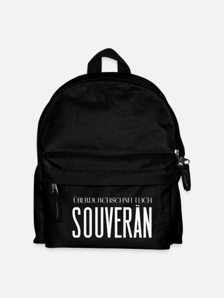 Überdurchschnittlich souverän – Statement Motiv - Kinder Rucksack - Schwarz