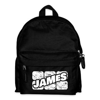 First name James - Kids' Backpack - black - Front