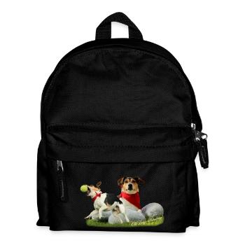 Jack Russel Terrier - Kinder Rucksack - Schwarz - Vorne