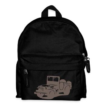 US Jeep Willys 2 - Kinder Rucksack - Schwarz - Vorne