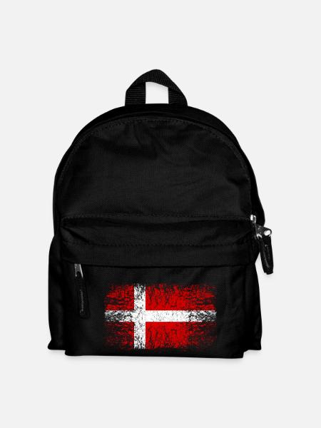 Daenemark 002 AllroundDesigns - Kinder Rucksack - Schwarz