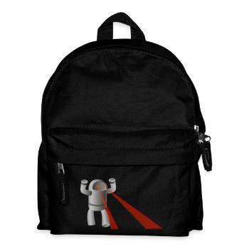 Roboter - Kinder Rucksack - Schwarz - Vorne