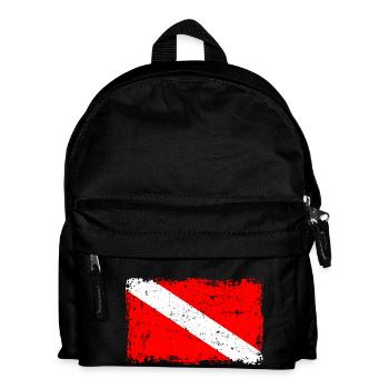 Diver Flag - Kids' Backpack - black - Front