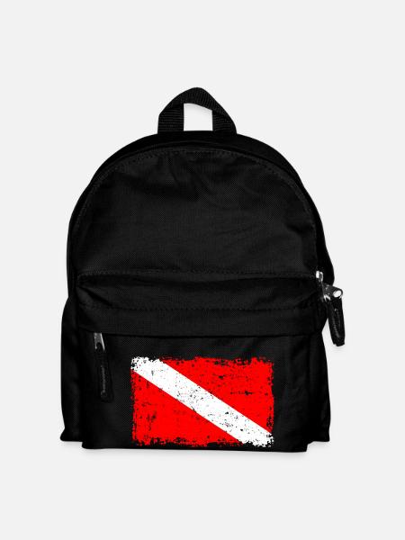 Diver Flag - Kids' Backpack - black