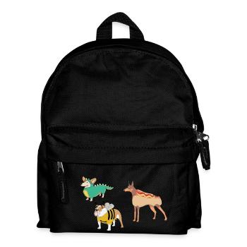 Hunde im Kostüm Hot Dog - Kinder Rucksack - Schwarz - Vorne