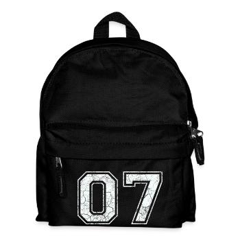 07 in white in the used look - Kids' Backpack - black - Front