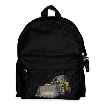 wheel loader - Kids' Backpack - black - Front