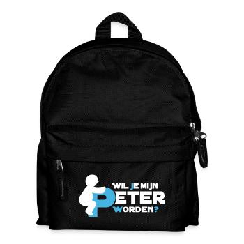Playful figure Typography - Kids' Backpack - black - Front