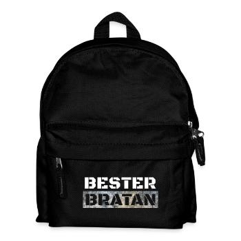 Bester Bratan Bruder Kumpel Digga - Kinder Rucksack - Schwarz - Vorne