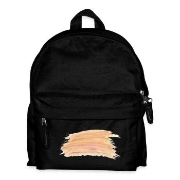 Peach Watercolor Stripes - Kids' Backpack - black - Front