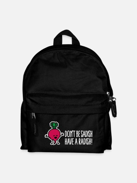 Seien Sie nicht traurig, haben Sie einen lustigen Rettich-Ernährungsberater - Kinder Rucksack - Schwarz
