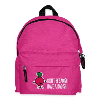 Seien Sie nicht traurig, haben Sie einen lustigen Rettich-Ernährungsberater - Kinder Rucksack - Fuchsia - Vorne